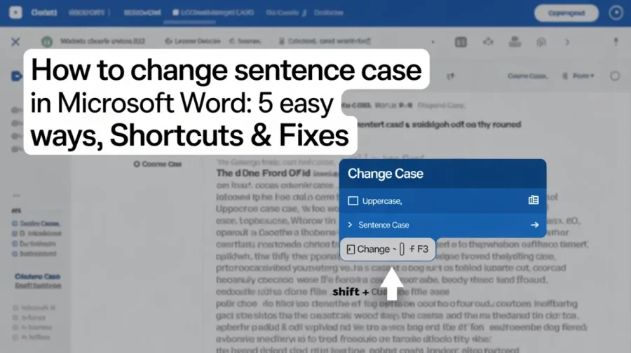 How to Change Sentence Case in Microsoft Word Fast (2026)